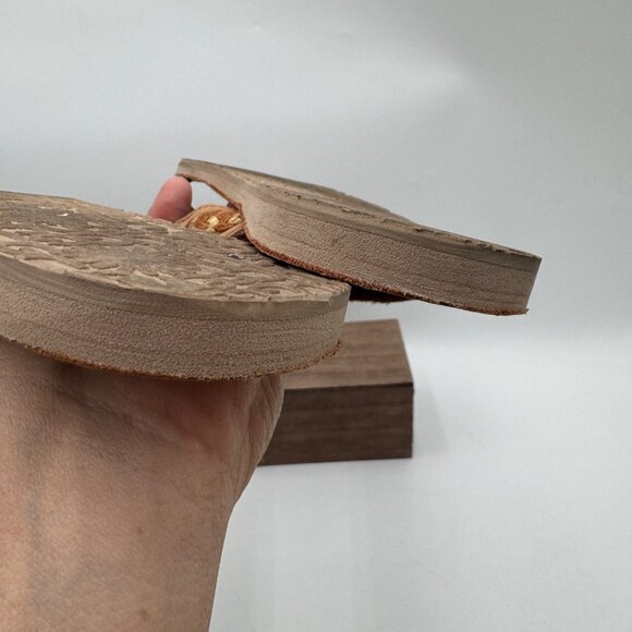 UGG Lexia  Leather criss cross sandals tan slide woman’s size 7 1017792 - Picture 6 of 8